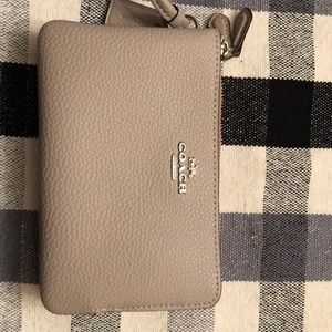 Coach double zip wristlet